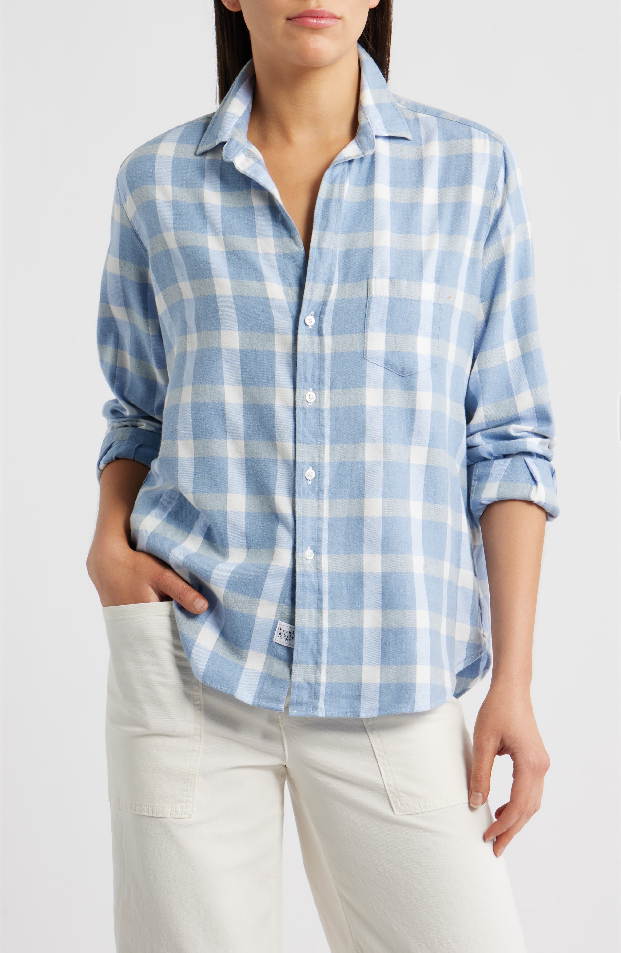 Relaxed Fit Cotton Button-Up Shirt