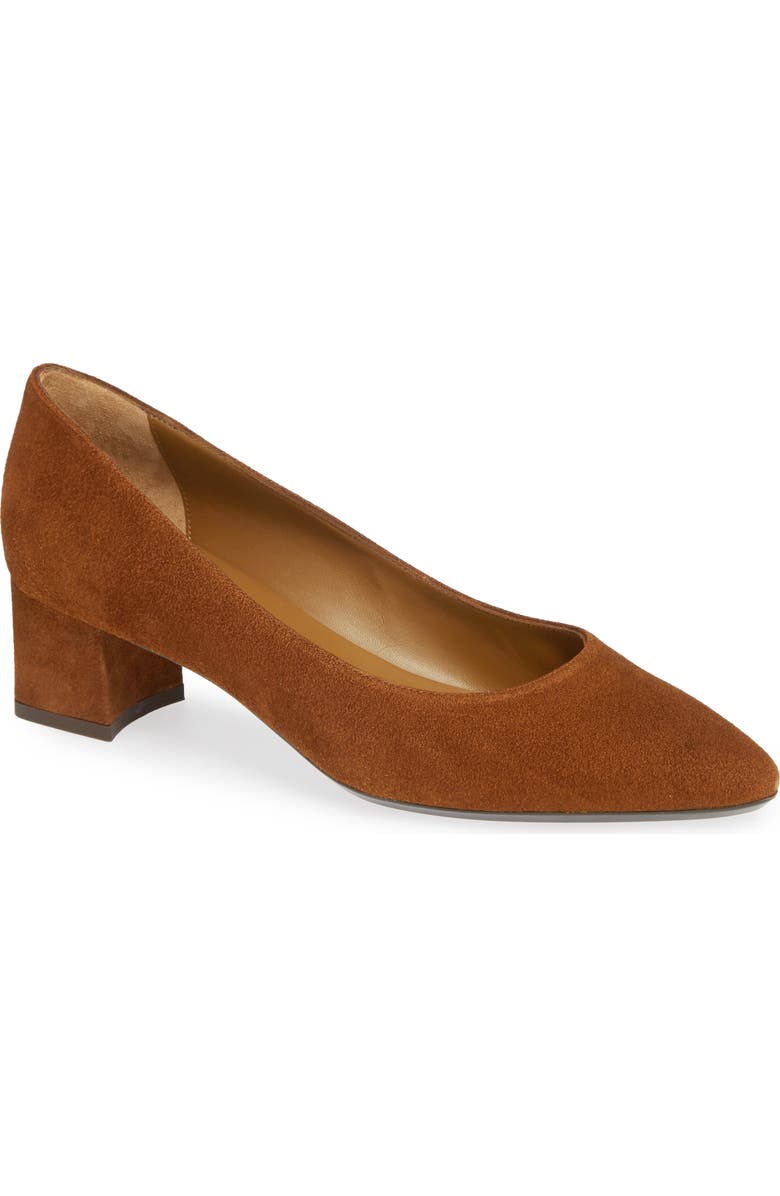 Aquatalia Pasha Weatherproof Pump, Main, color, Caramel Suede