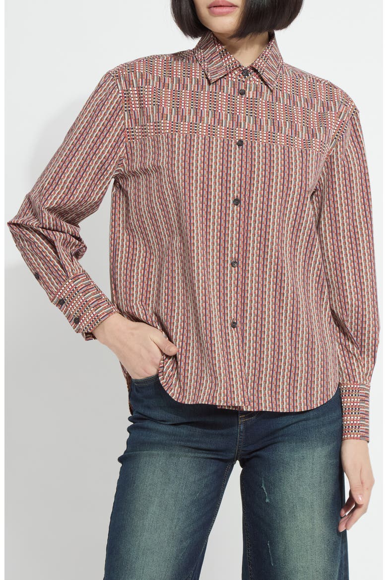 Marjorie Placed Print Shirt, Main, color, TRANSEASONAL CROSSOVER