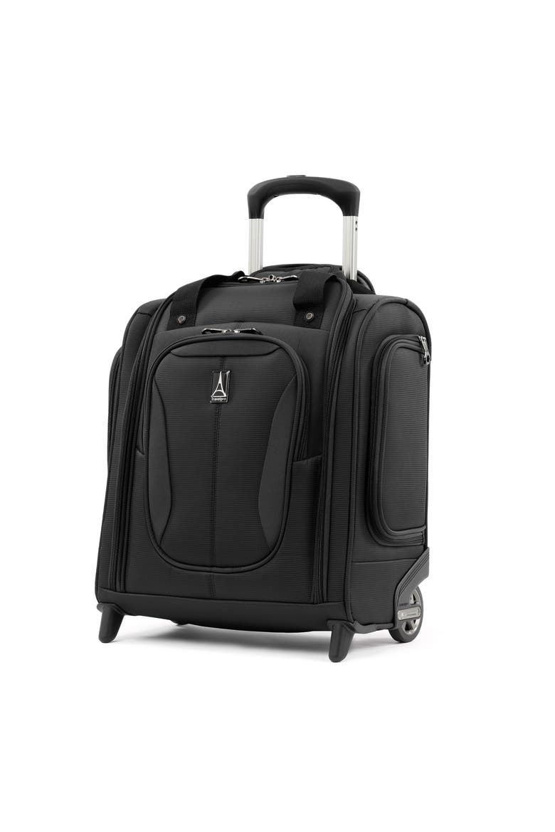 Tourlite Softside Lightweight 15" Underseat Compact Carry On Rolling Luggage, Alternate, color, Black