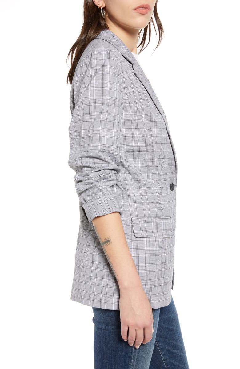 Treasure & Bond Mini Plaid Blazer, Alternate, color,