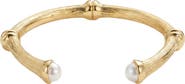 ARGENTO VIVO Faux Pearl Bamboo Cuff Bracelet