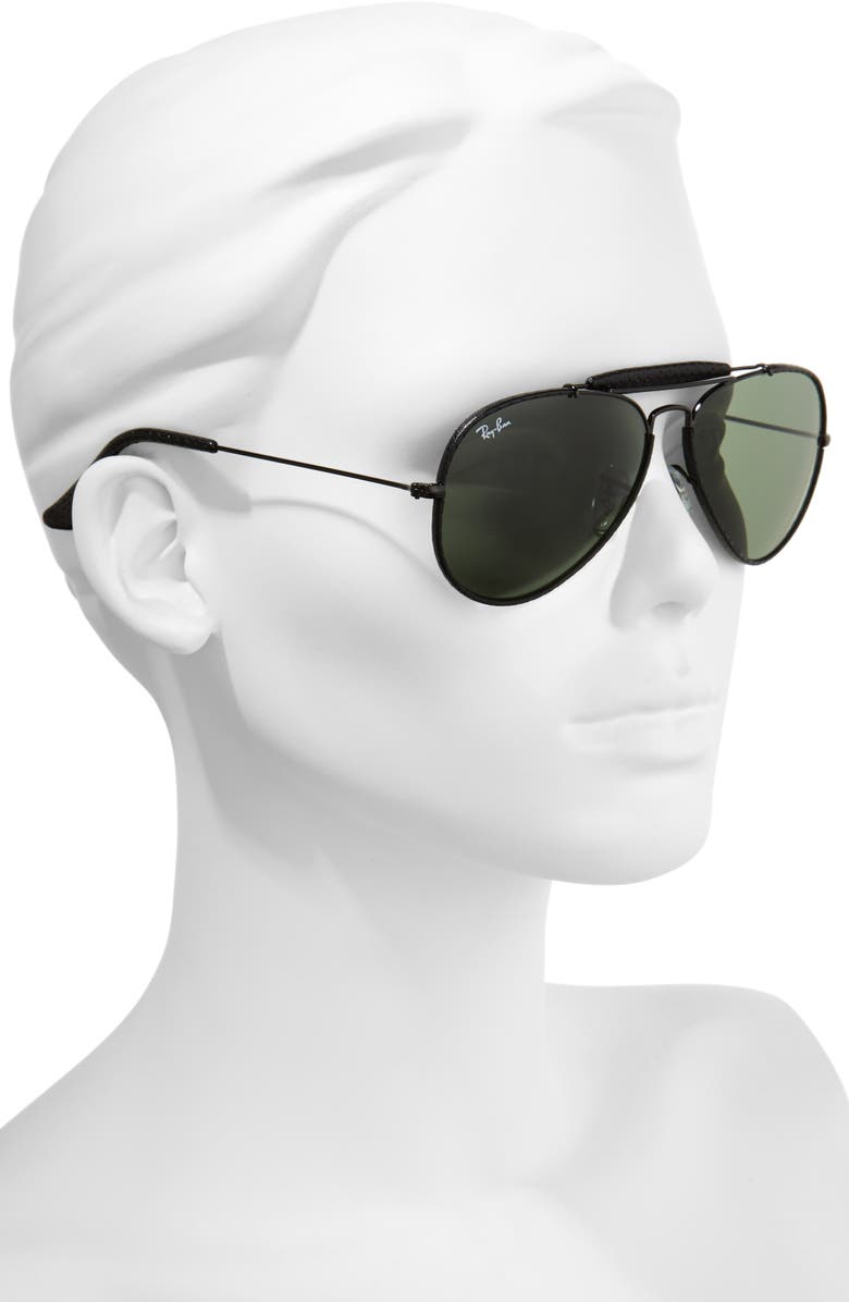 Ray-Ban Outdoorsman 58mm Aviator Sunglasses, Alternate, color, 