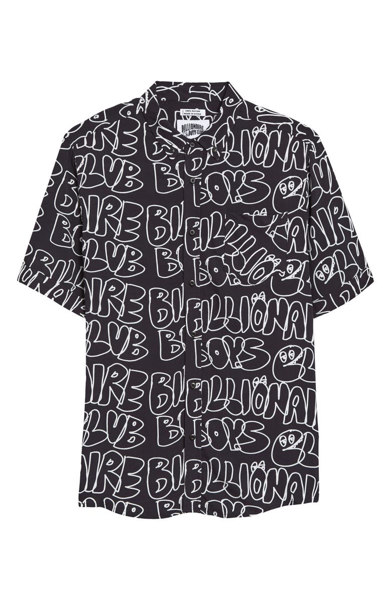 Billionaire Boys Club Ripples Short Sleeve Button-Up Shirt, Main, color,