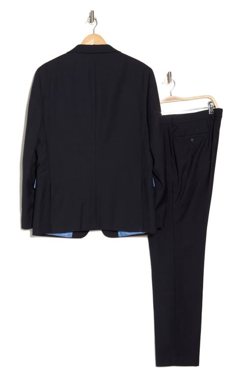 Original Penguin Black Wool Blend Suit In Dark Navy