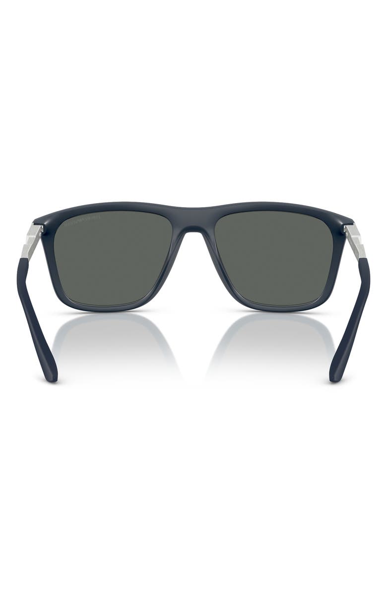 Emporio Armani 57mm Square Sunglasses, Alternate, color, Dark Blue / Grey Blue External