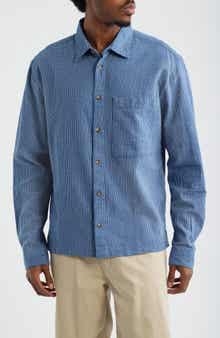 Check Relaxed Fit Cotton Flannel Button-Up Shirt
