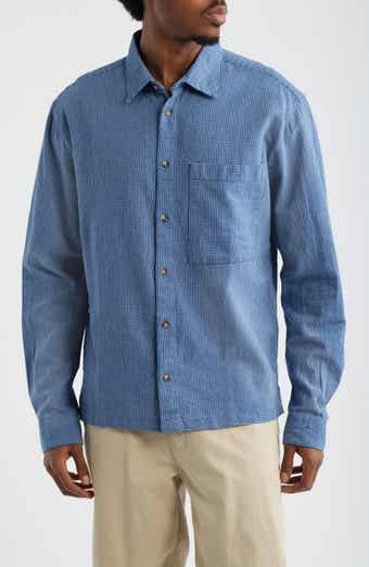 Check Relaxed Fit Cotton Flannel Button-Up Shirt