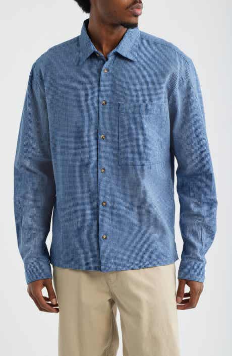 Check Relaxed Fit Cotton Flannel Button-Up Shirt