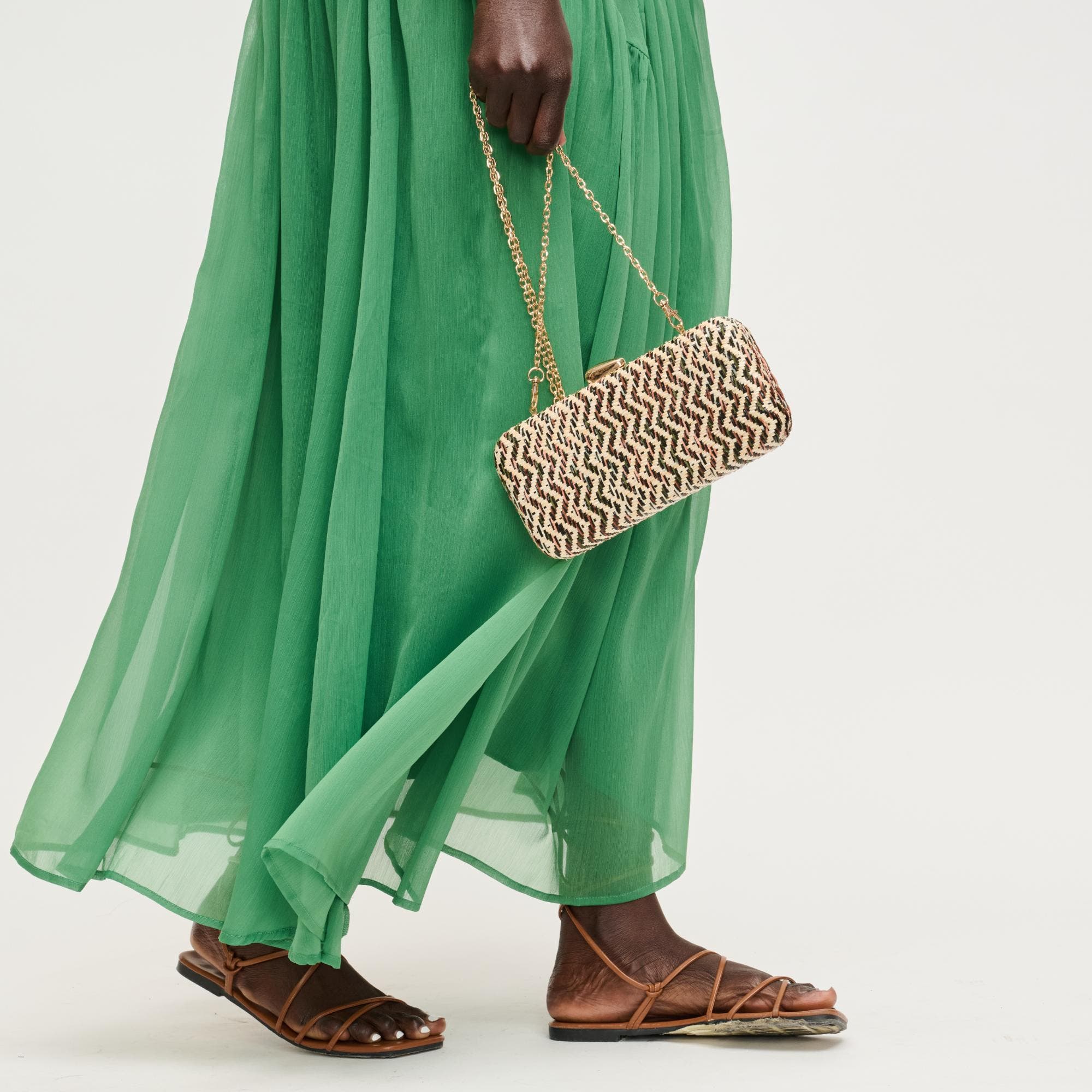 URBAN EXPRESSIONS HANDBAGS Valentina Evening Bag, Alternate, color, Green Multi