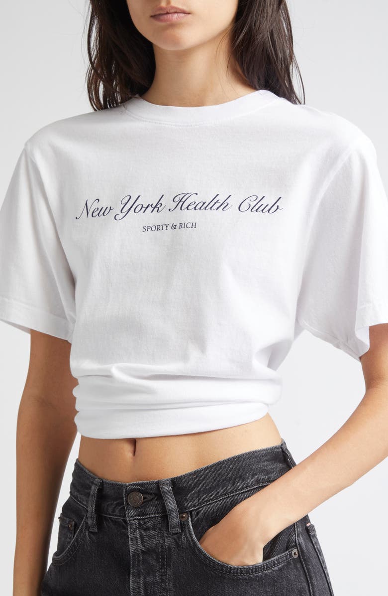 Sporty & Rich NY Health Club Cotton Graphic T-Shirt, Alternate, color, 