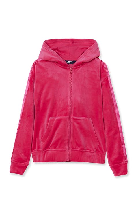Girls Velour Zip Hoodie