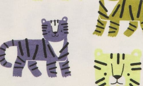 Pl Baby By Petit Lem Animal Print Tank, Shorts & Socks Set In Green