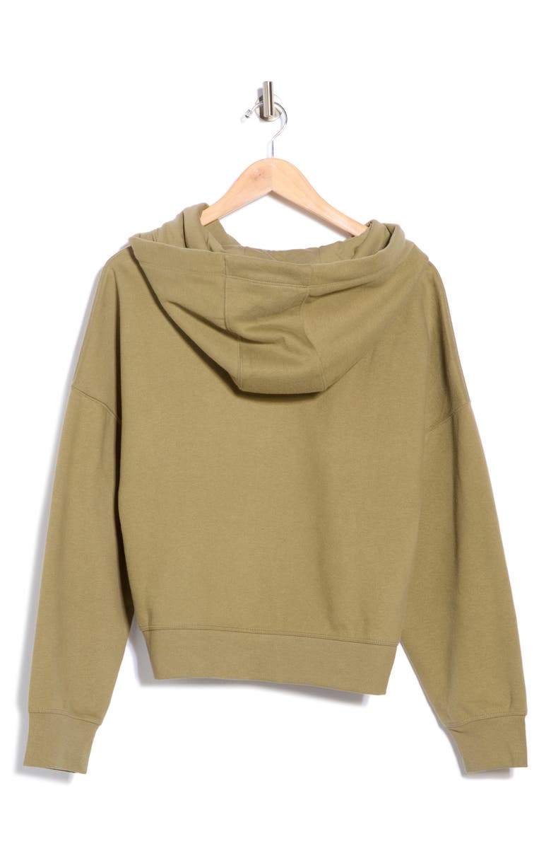 DKNY Logo Full Zip Hoodie, Alternate, color, Utility Green