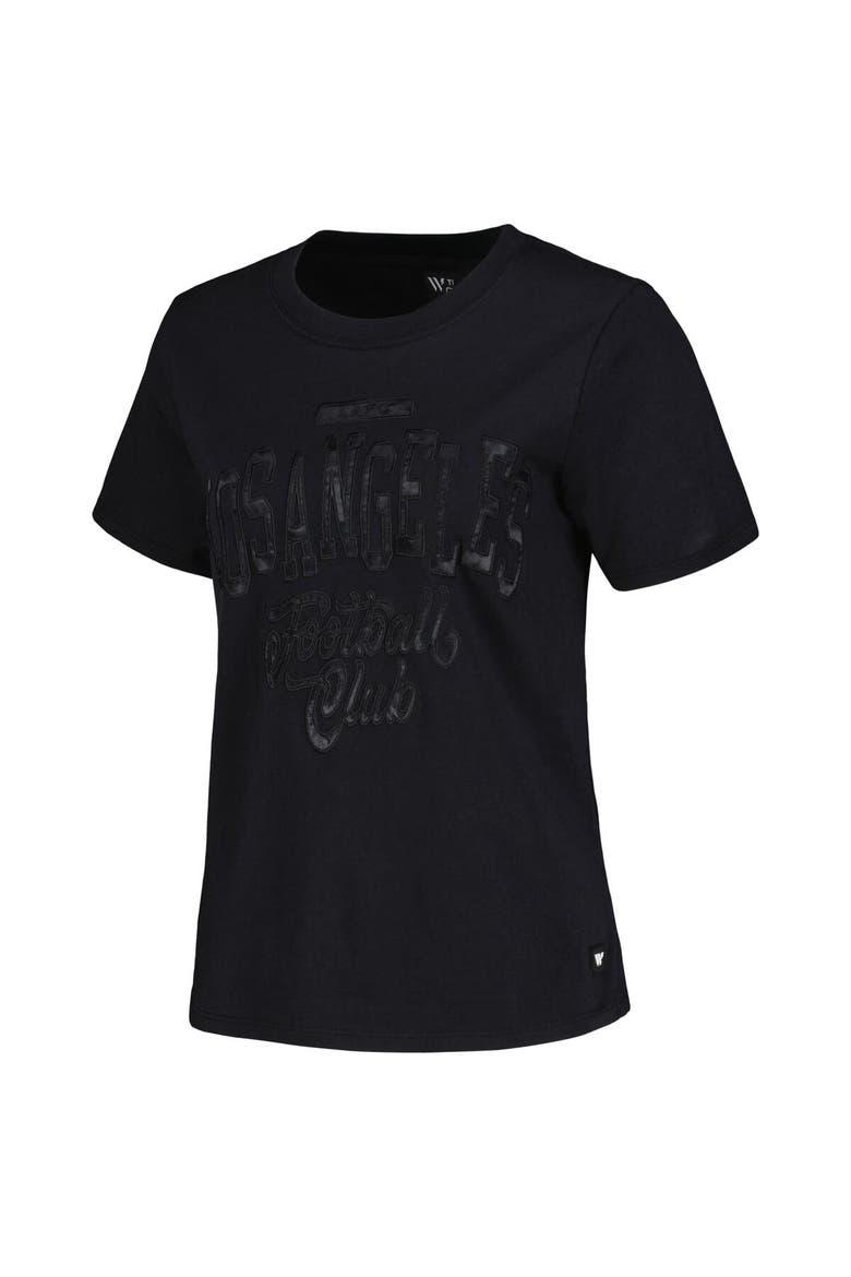 Women's The Wild Collective Black LAFC Satin Applique T-Shirt, Alternate, color, Black