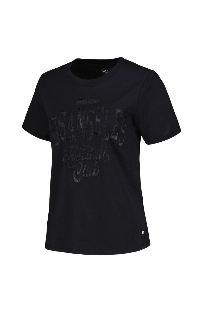 THE WILD COLLECTIVE Women's The Wild Collective Black LAFC Satin Applique T-Shirt, Alternate, color, Black