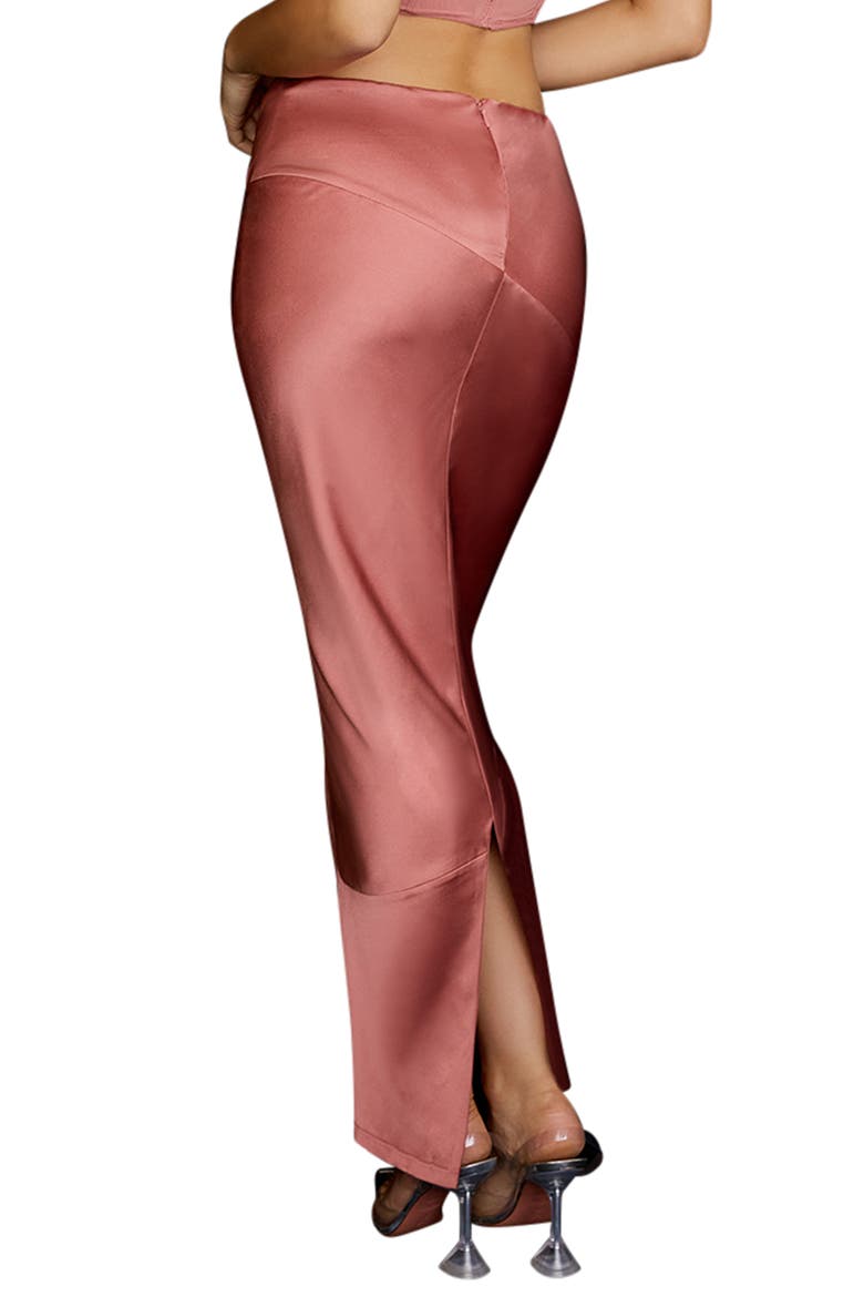 Colette Satin Skirt, Alternate, color, ROSE
