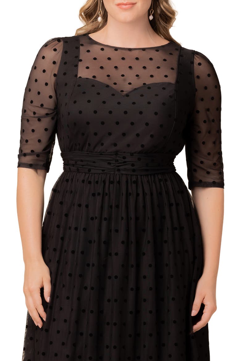 Vita Cocktail Dress, Alternate, color, NOIR DOT