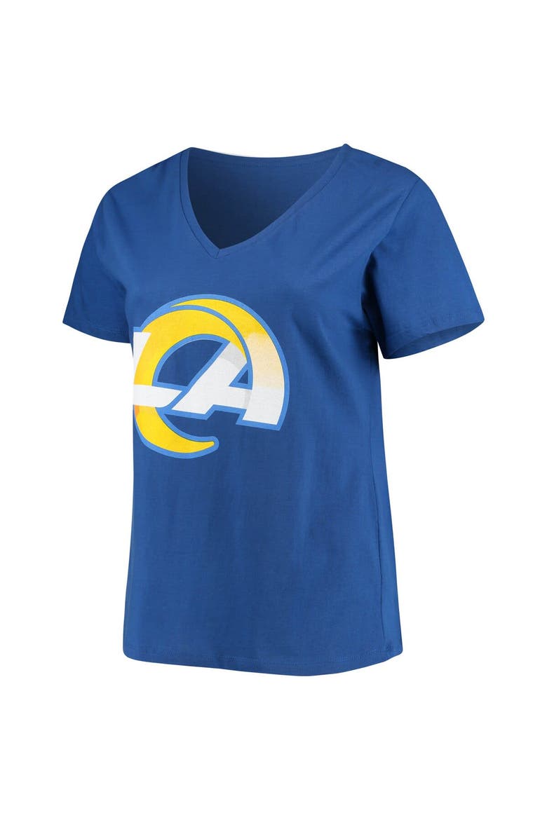 Women's Fanatics Branded Aaron Donald Royal Los Angeles Rams Plus Size Name & Number V-Neck T-Shirt, Alternate, color, Royal
