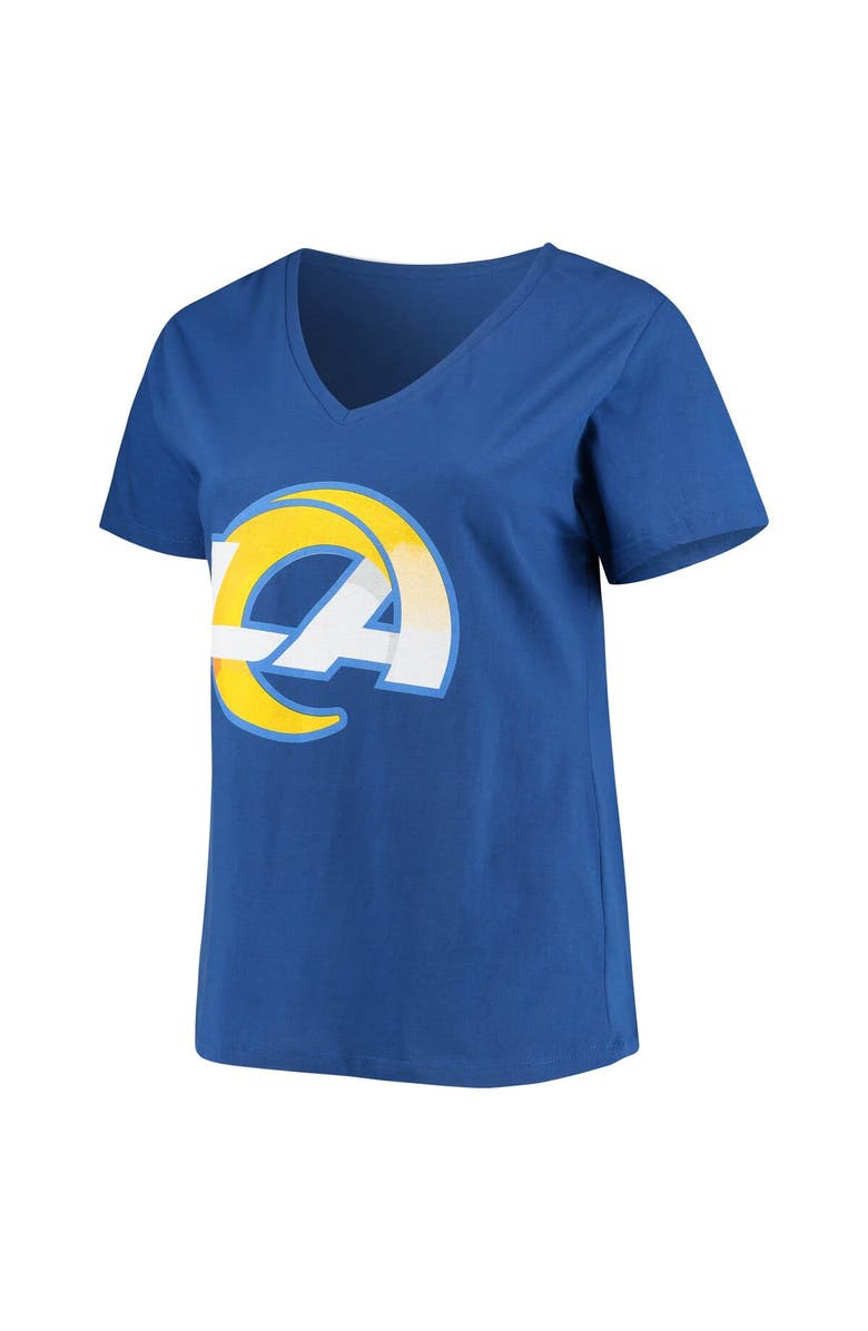 FANATICS Women's Fanatics Branded Aaron Donald Royal Los Angeles Rams Plus Size Name & Number V-Neck T-Shirt, Alternate, color,