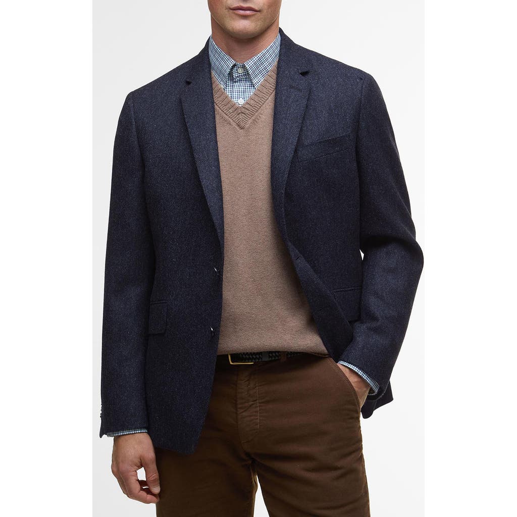 Barbour Godfrey Moons Shetland Slim Fit Blazer In Blue