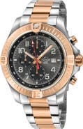 GV2 T38 Stainless Steel Automatic Movement Bracelet Watch, 45mm