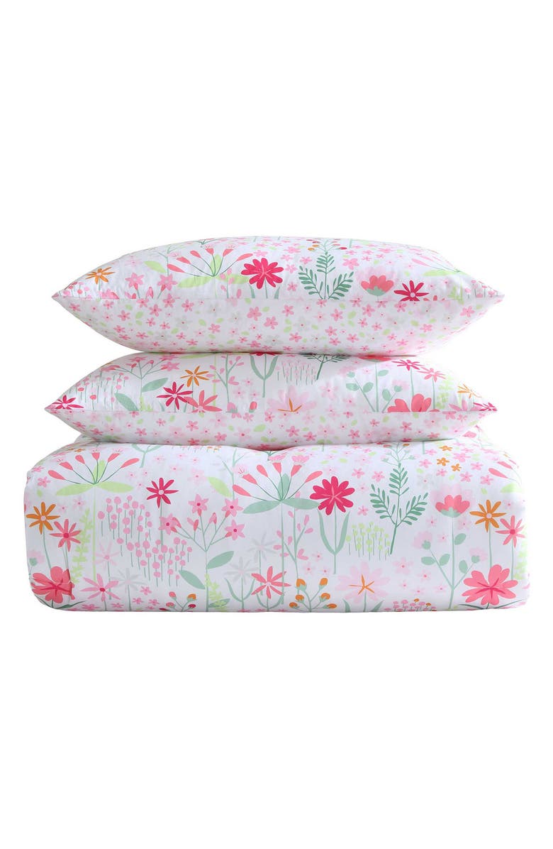 Laura Ashley Sunshine Flowers Comforter Set, Main, color, Bright Pink