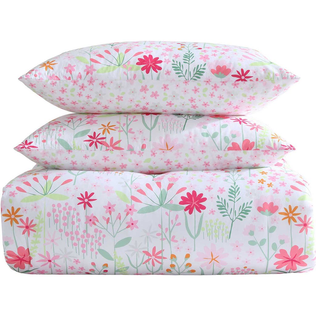 Laura Ashley Sunshine Flowers Comforter Set In Bright Pink
