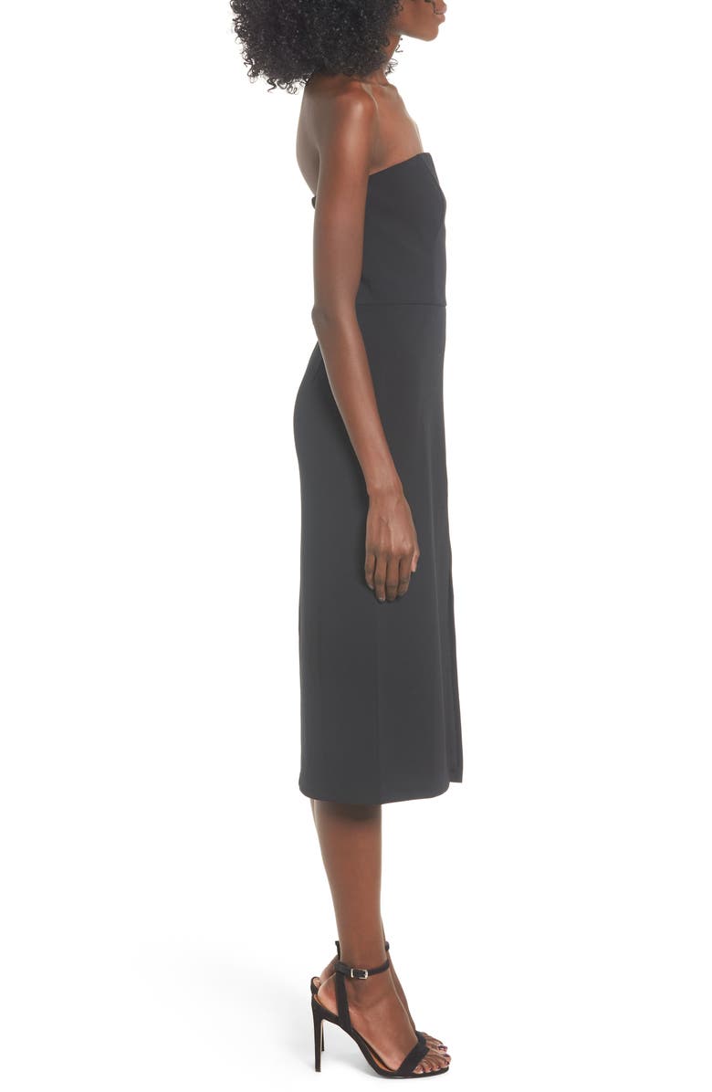 Leith Strapless Midi Dress, Alternate, color, 