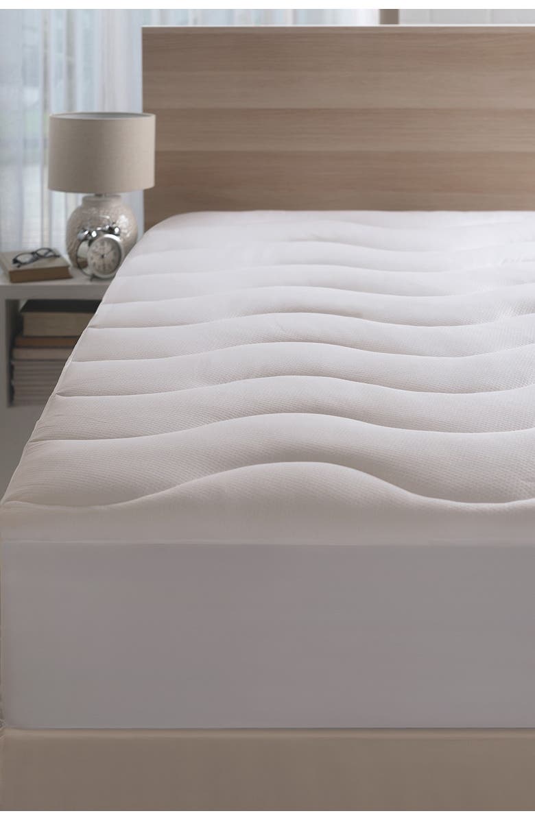 Allied Home Coolmax Full Moisture Wicking Performance Mattress Pad, Main, color,