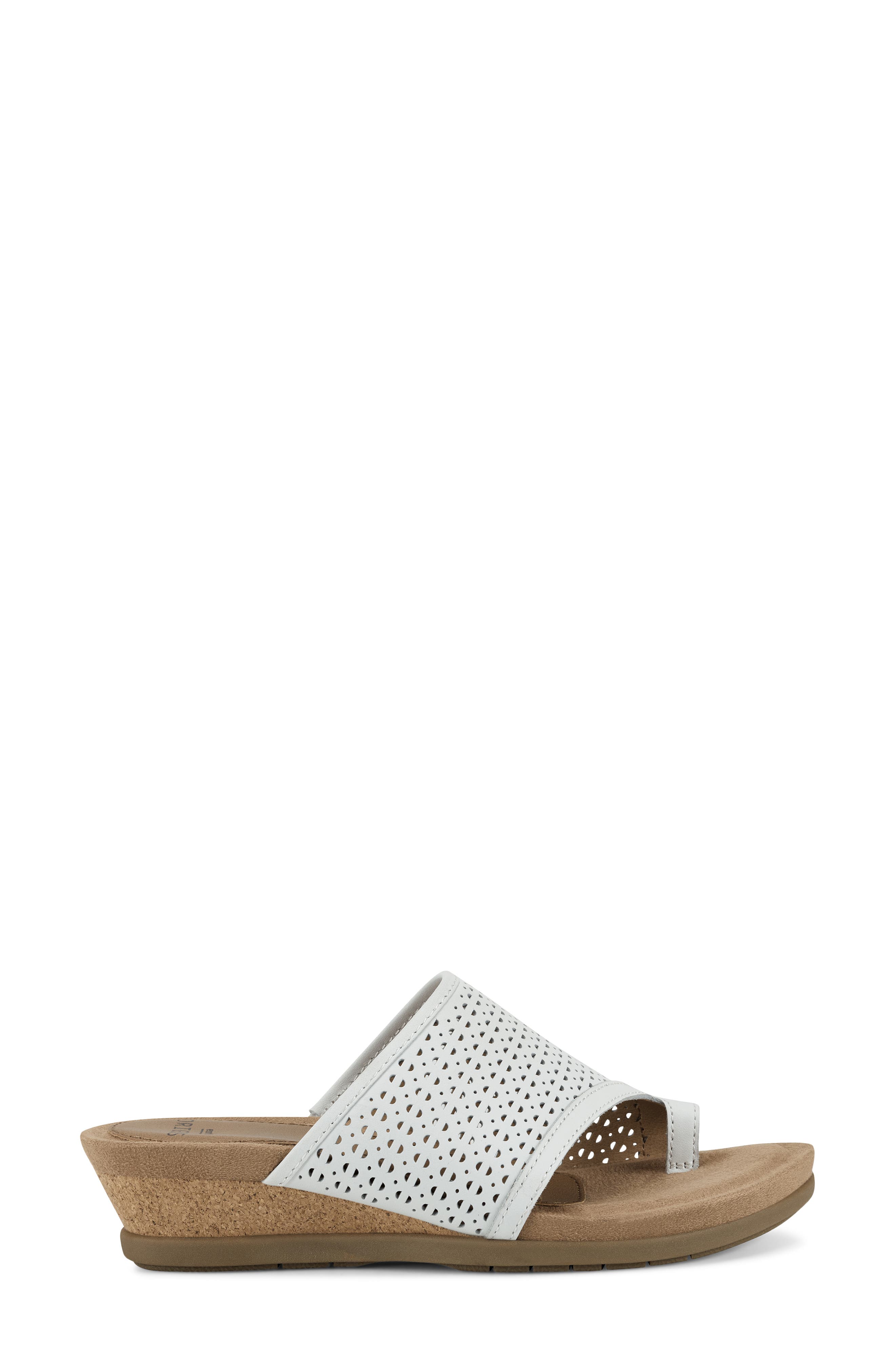 Wedge Slide Sandal, Alternate, color, WHITE LEATHER