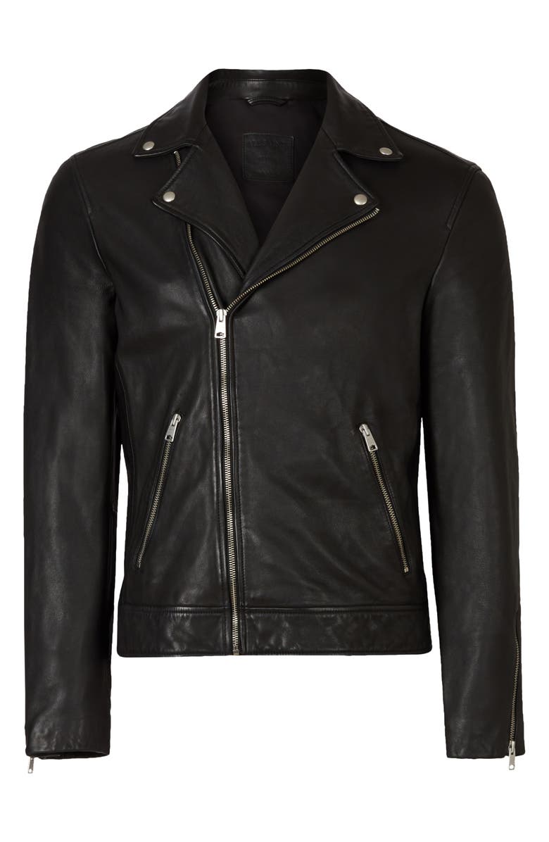 AllSaints Tyson Leather Biker Jacket, Alternate, color, 