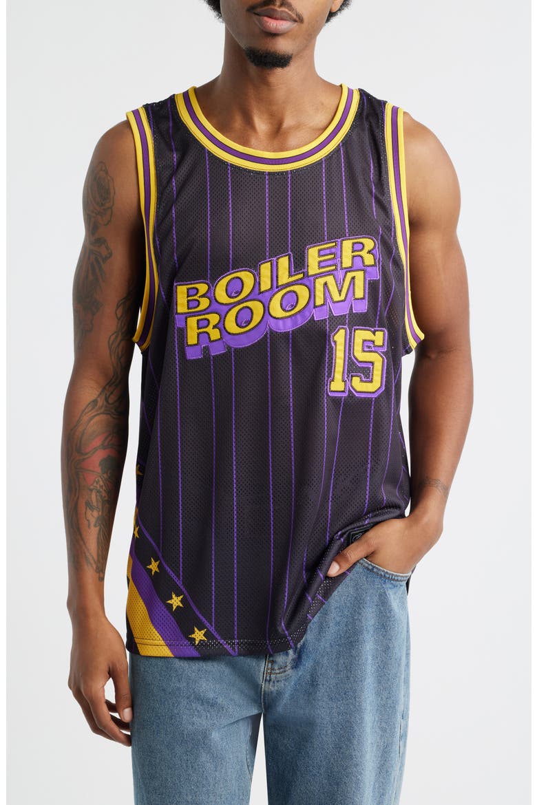 Graphic Mesh Basketball Jersey, Main, color, PURPLE