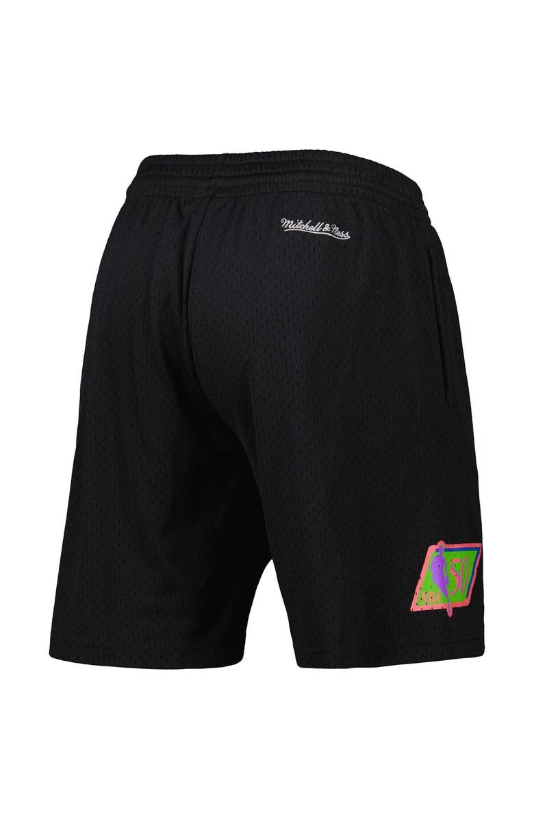 Mitchell & Ness Men's Mitchell & Ness Black Los Angeles Lakers Hardwood Classics Color Bomb Energy Shorts, Alternate, color,