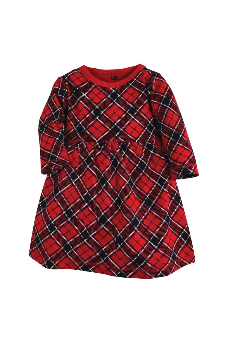 Two-piece Long-sleeve Dresses Set, Alternate, color, Black Red Plaid