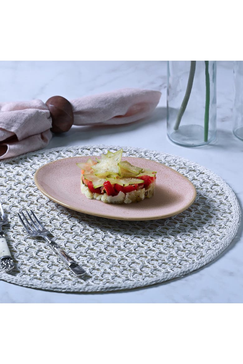 Oval Dessert Plate Set of 6, Alternate, color, Litchi