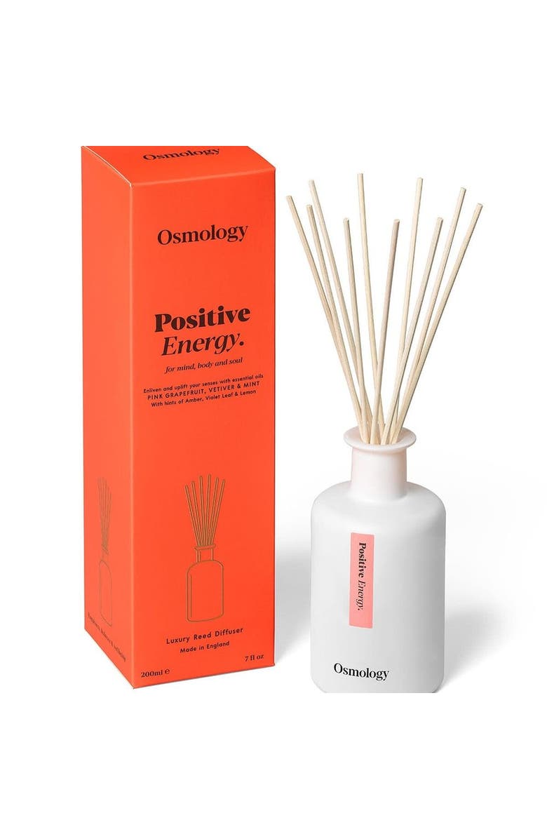 Osmology Positive Energy Reed Diffuser - Pink Grapefruit Vetiver and Mint, Main, color, White