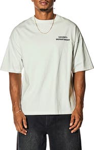 VOUSETI Department Oversize Cotton Graphic T-Shirt