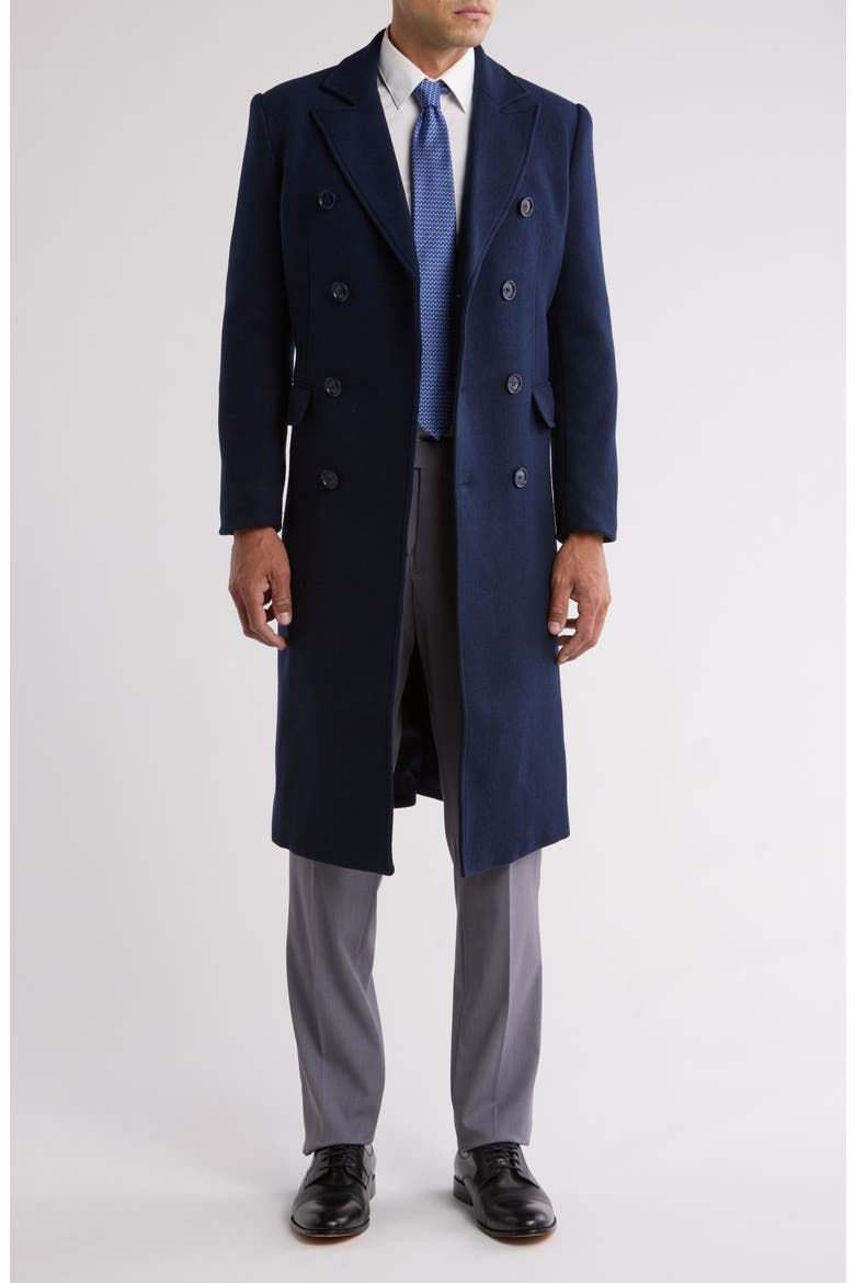 Double Breasted Coat, Main, color, NAVY