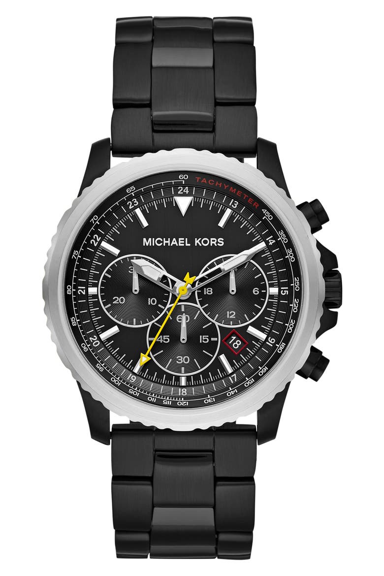 Theroux Bracelet Watch, 42mm, Main, color, BLACK