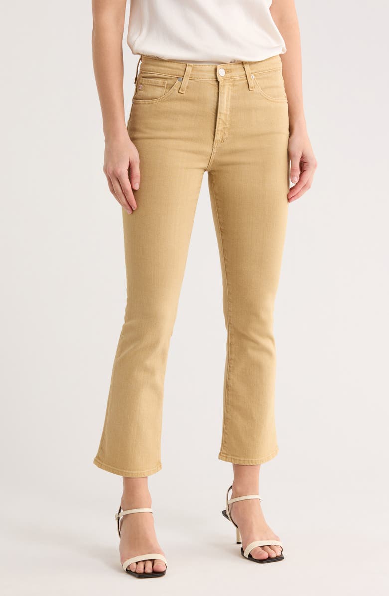 AG Jodi High Waist Crop Flare Jeans, Main, color, Sulfur Sandy Pail