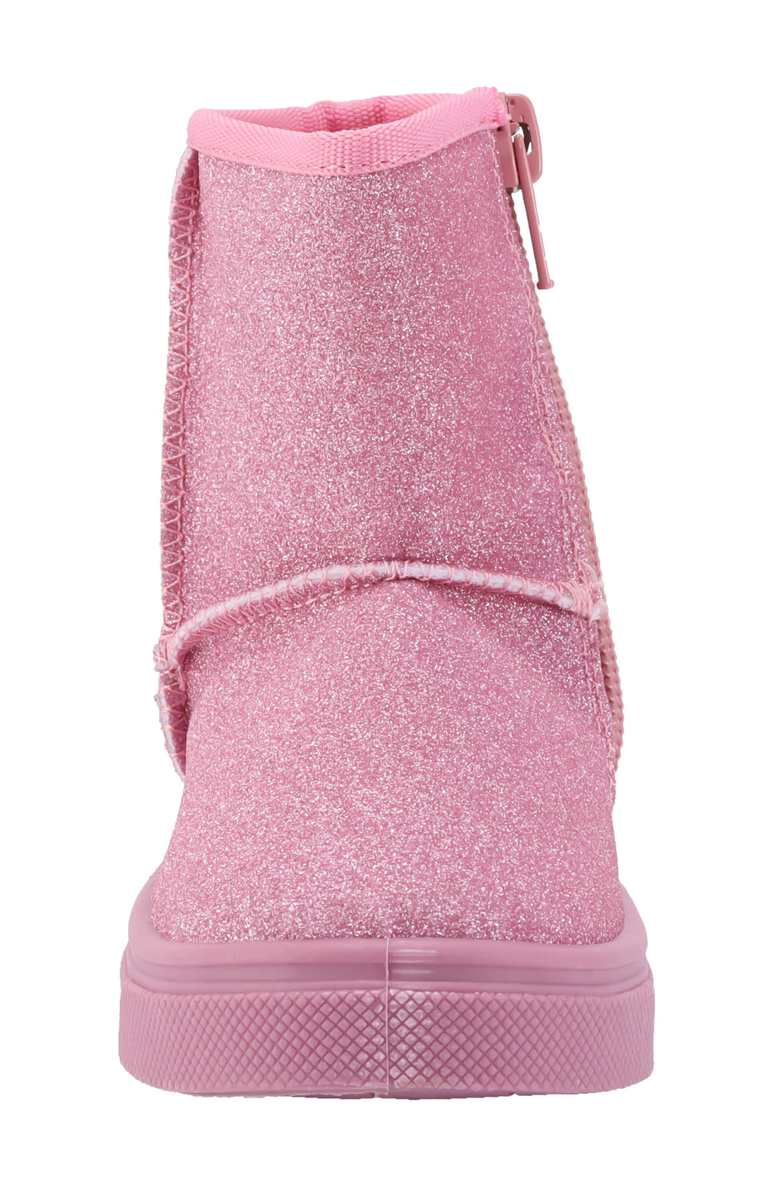 OOMPHIES Kids' Frost Glitter Faux Fur Lined Boot, Alternate, color, Pink Glitter