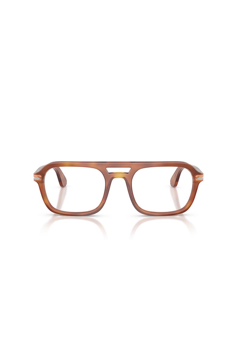 Persol 56mm Square optical glasses, Alternate, color, Brown