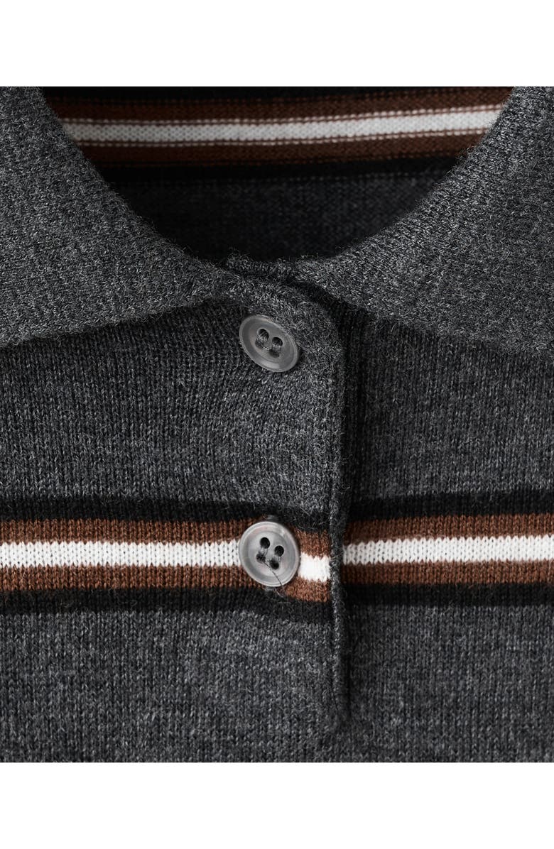 MANGO Stripe Sweater Polo, Alternate, color, 