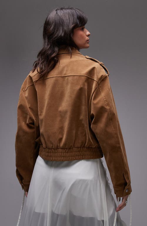 TOPSHOP TOPSHOP FAUX SUEDE JACKET