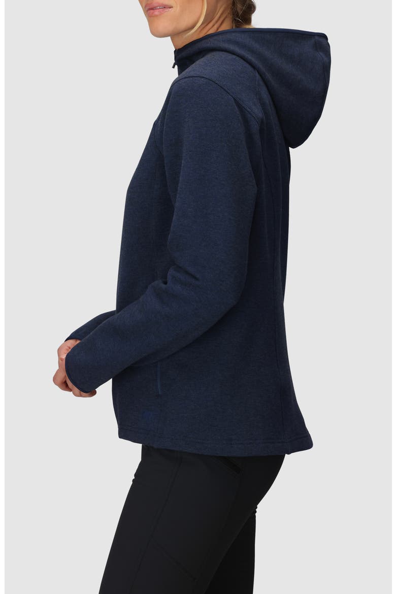 Crescent Fleece Zip Hoodie, Alternate, color, DARK NAVY