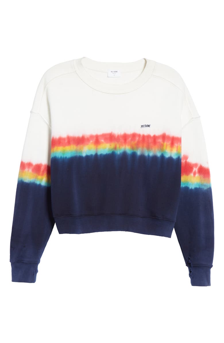 Re/Done Rainbow Dye Tee, Alternate, color, 