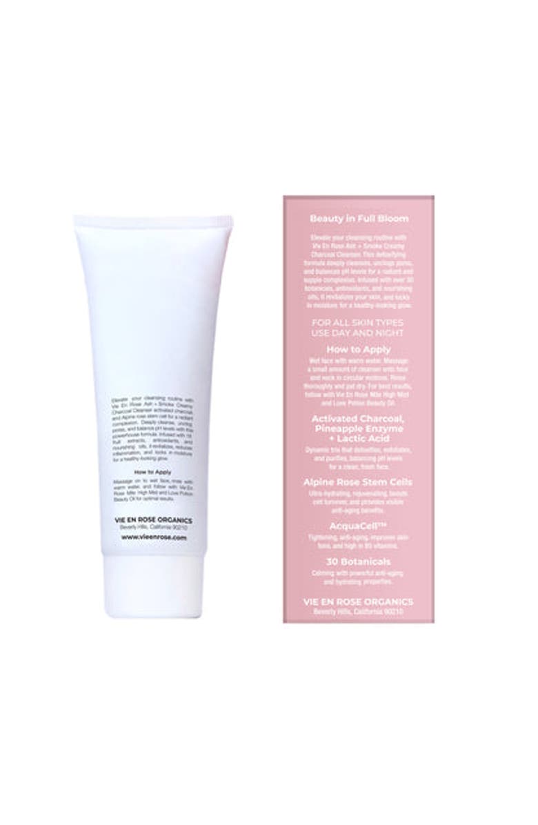 Vie en Rose Ash + Smoke Creamy Charcoal Cleanser, Alternate, color, Grey