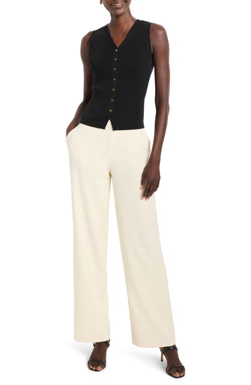 Nic + Zoe Stretch Suiting Lenox Wide Pants In Canvas In White