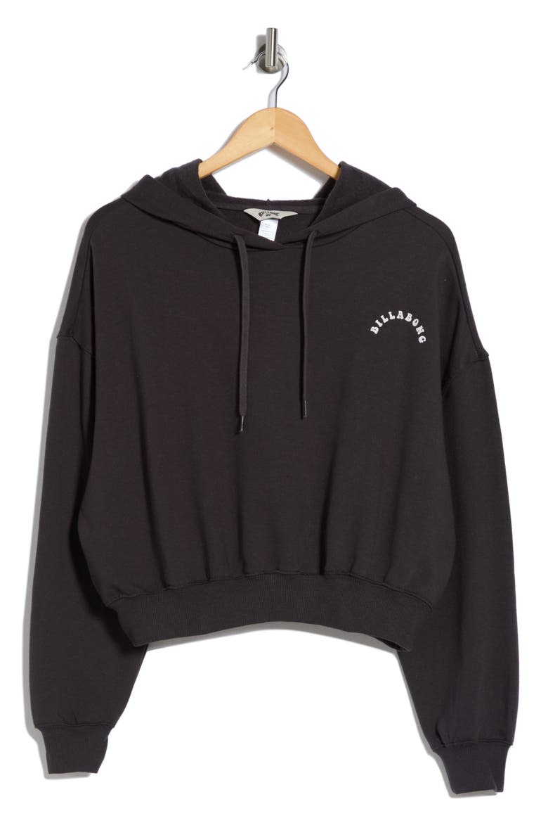 Lazy Daze Crop Hoodie, Alternate, color, BLACK SAND